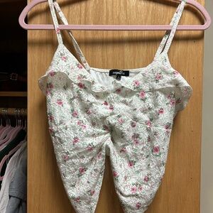 Floral Ruffle Strap Camisole